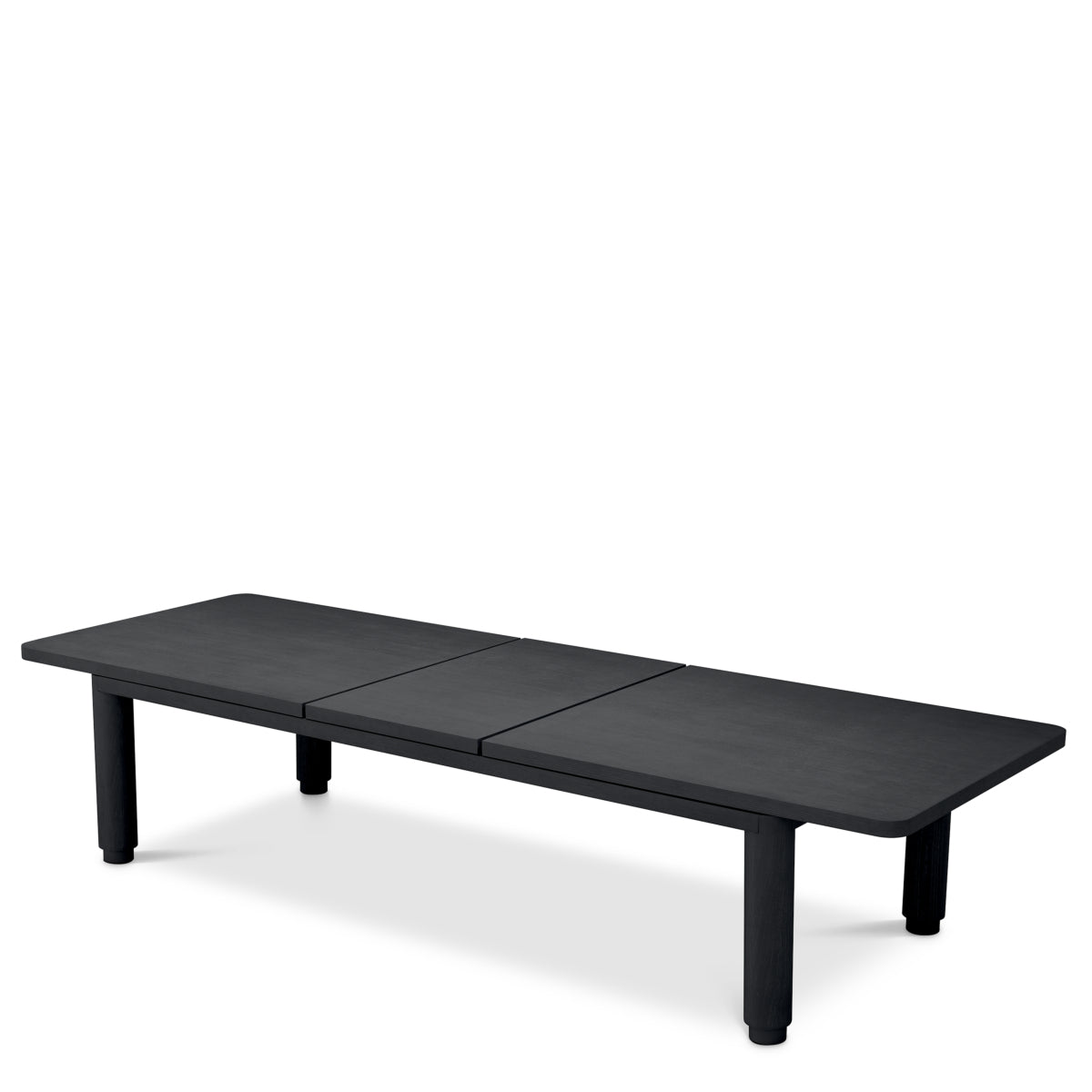 Extendable Dining Table Atelier L charcoal grey oak veneer