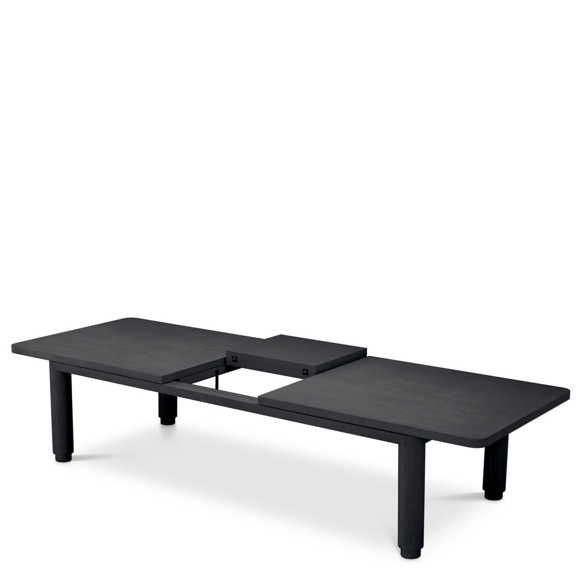 Extendable Dining Table Atelier L charcoal grey oak veneer