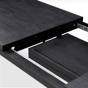 Extendable Dining Table Atelier L charcoal grey oak veneer
