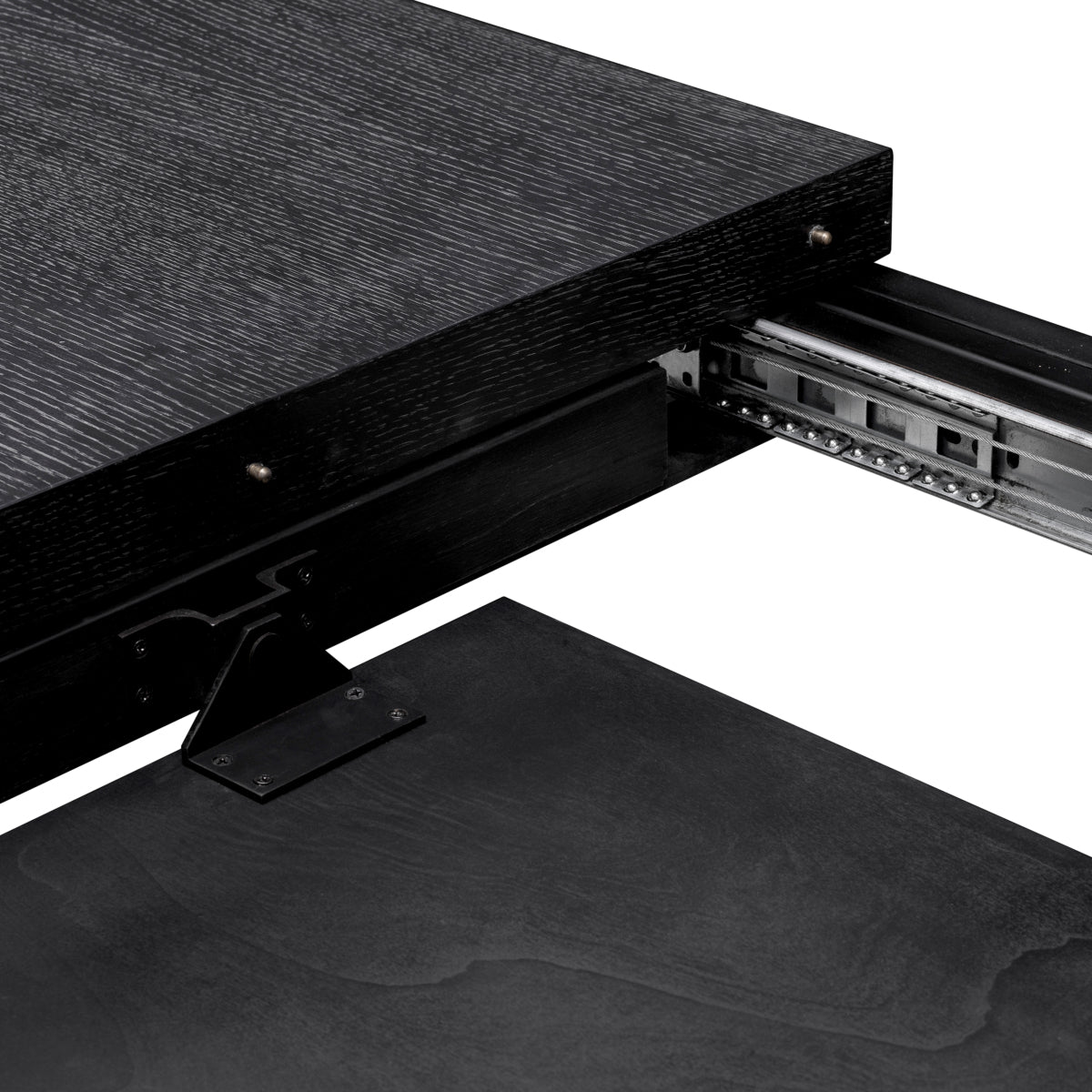Extendable Dining Table Atelier L charcoal grey oak veneer