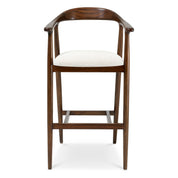 Bar Stool Beale classic brown finish sentier cream