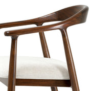 Bar Stool Beale classic brown finish sentier cream