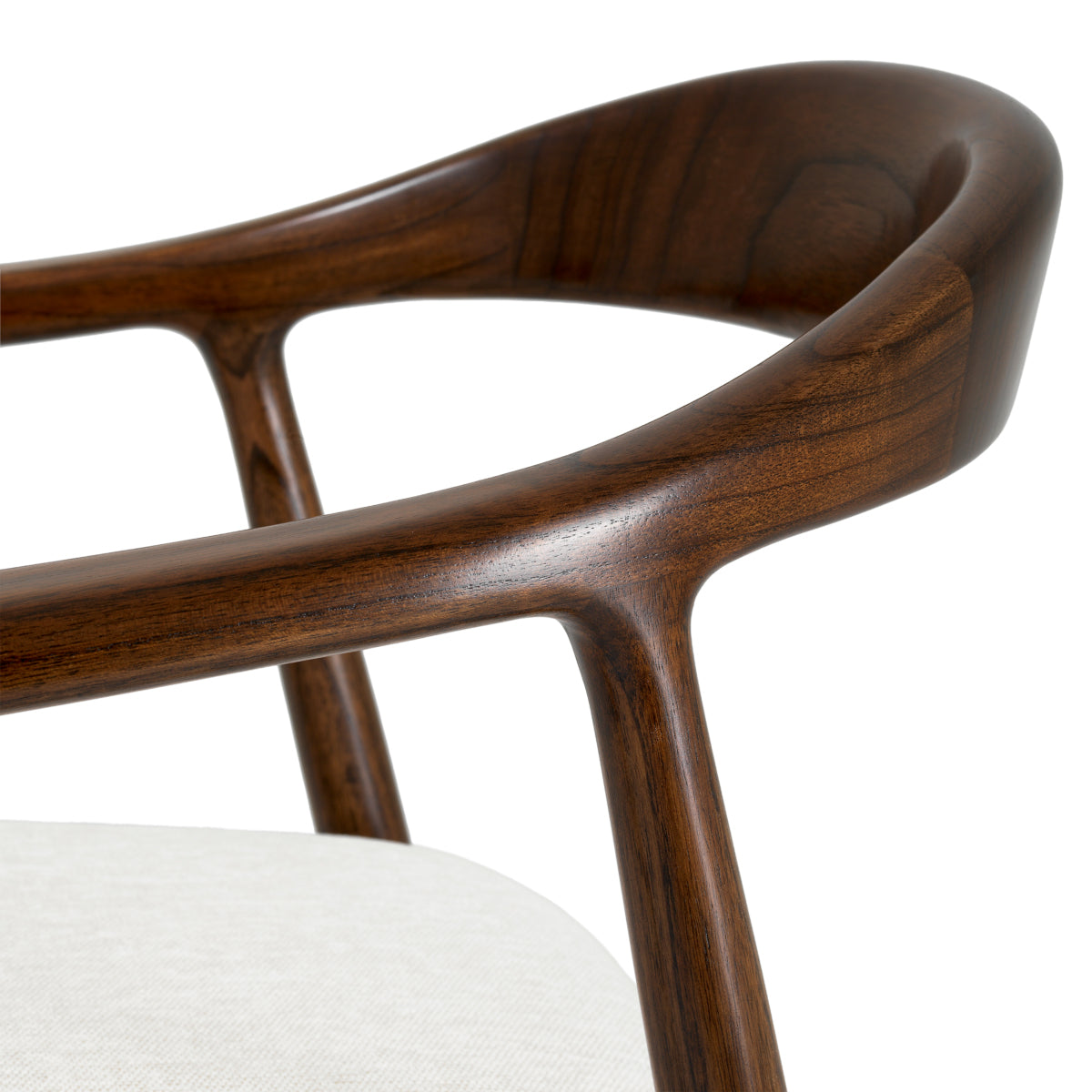 Bar Stool Beale classic brown finish sentier cream