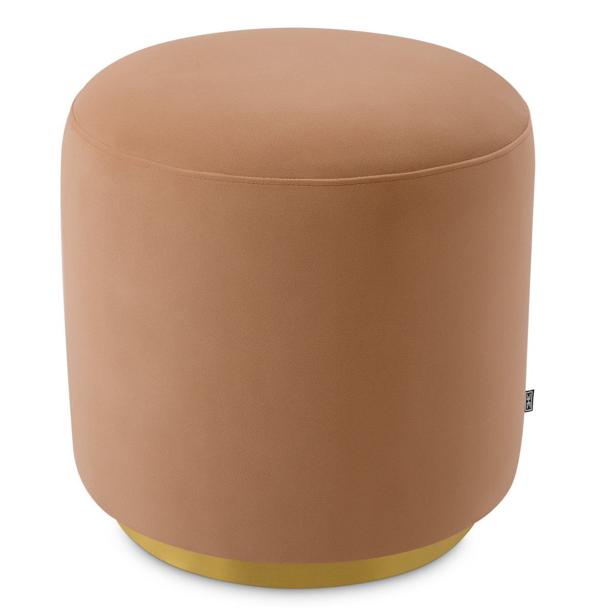 Dining Stool Greer savona camel brushed brass finish