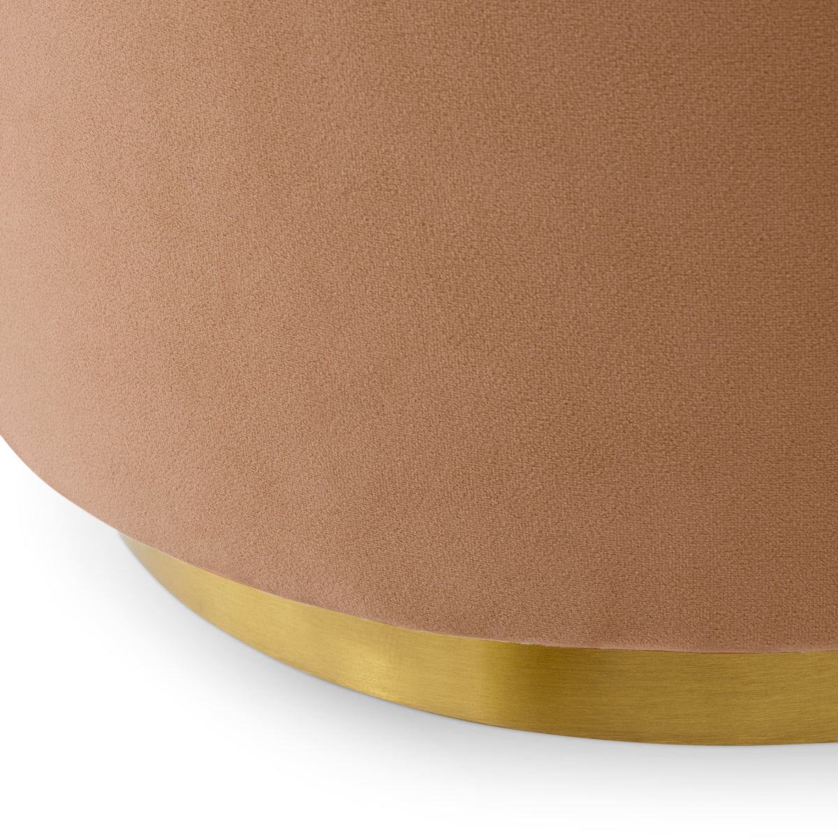 Dining Stool Greer savona camel brushed brass finish