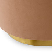 Dining Stool Greer savona camel brushed brass finish