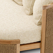 Outdoor Sofa Marenzo natural teak faux rattan incl arden natural cushions