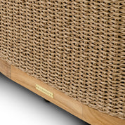 Outdoor Sofa Marenzo natural teak faux rattan incl arden natural cushions