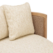 Outdoor Sofa Marenzo natural teak faux rattan incl arden natural cushions