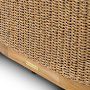 Outdoor Daybed Marenzo natural teak faux rattan incl arden natural cushions