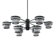 CDJ Chandelier Andromeda bronze highlight finish smoke glass