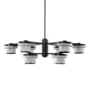 CDJ Chandelier Andromeda bronze highlight finish smoke glass