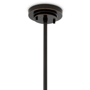 CDJ Chandelier Andromeda bronze highlight finish smoke glass
