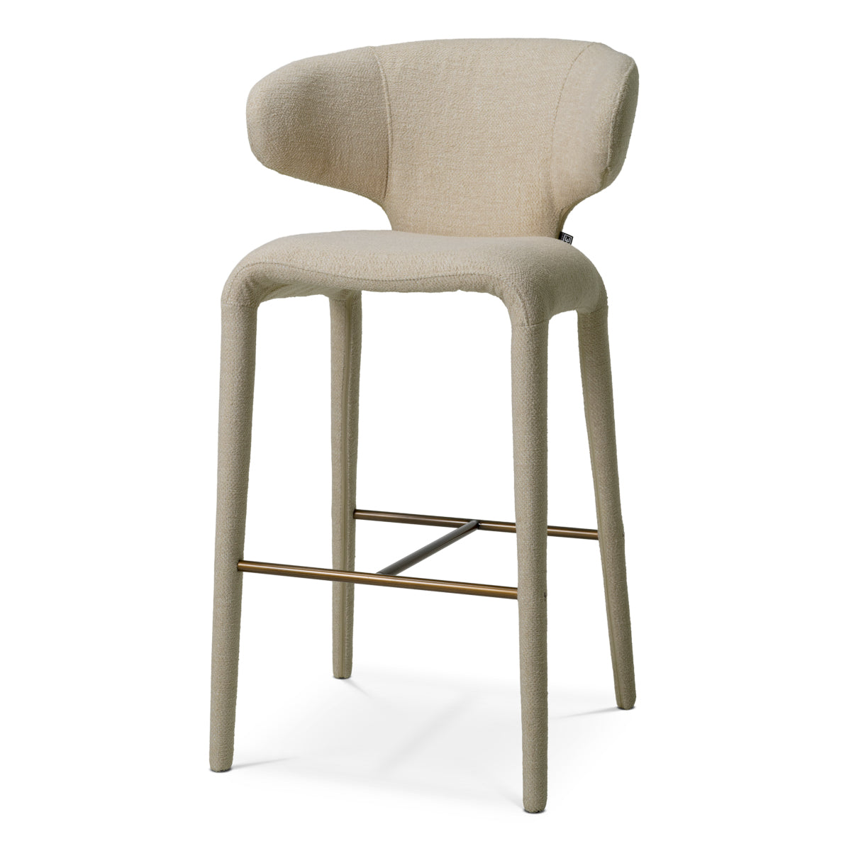 Bar Stool Josephine renato ecru bronze finish
