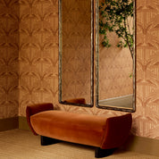 Bench Stirling sonoma burnt orange velvet