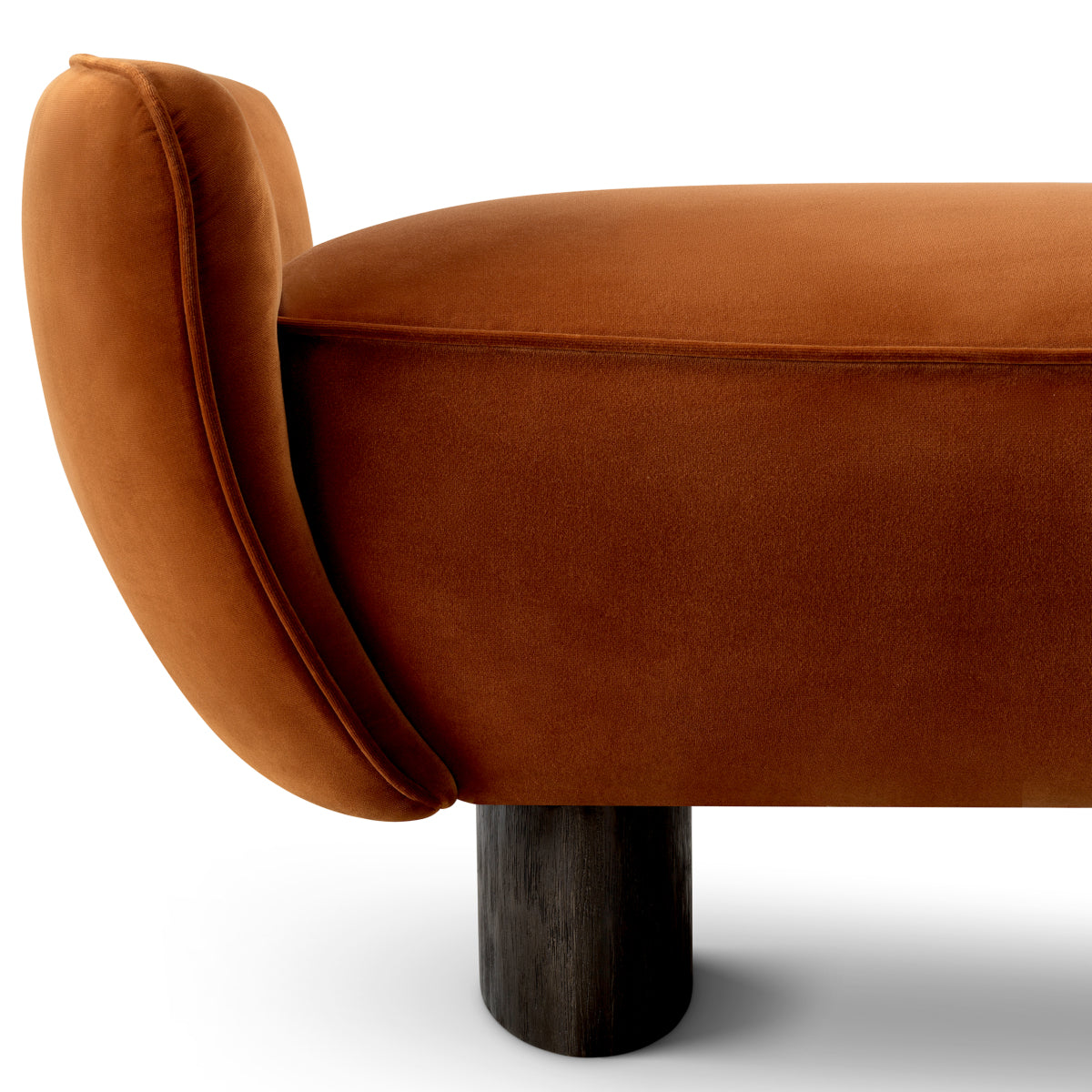 Bench Stirling sonoma burnt orange velvet