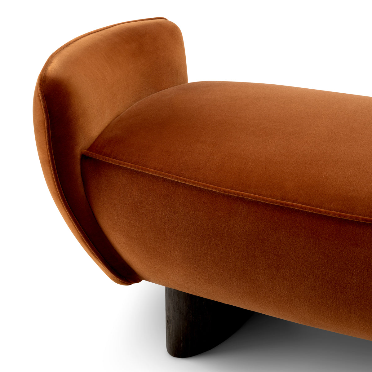 Bench Stirling sonoma burnt orange velvet