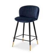 Counter Stool Volante savona midnight blue velvet