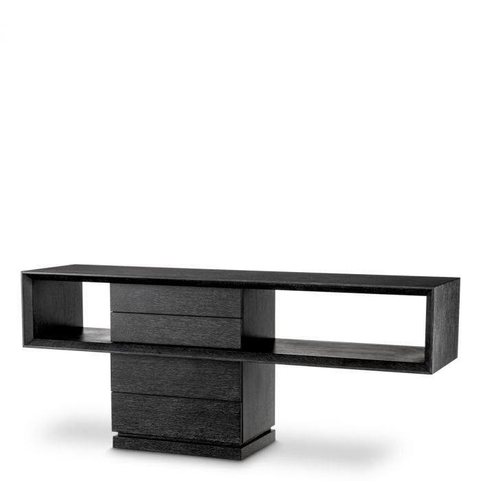 Console Table Mantua charcoal grey oak veneer