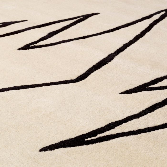 Rug Piccione off-white black 300 x 400 cm