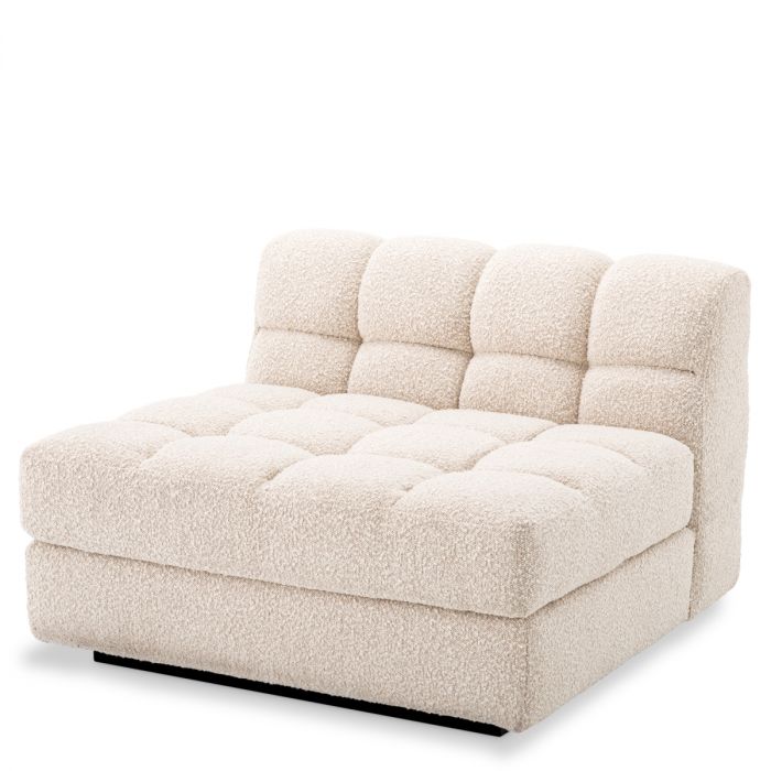 Sofá modular Dean bouclé crema - Medio