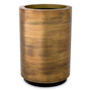 Planter Jasper round high vintage brass finish round ø 70 x H. 100 cm