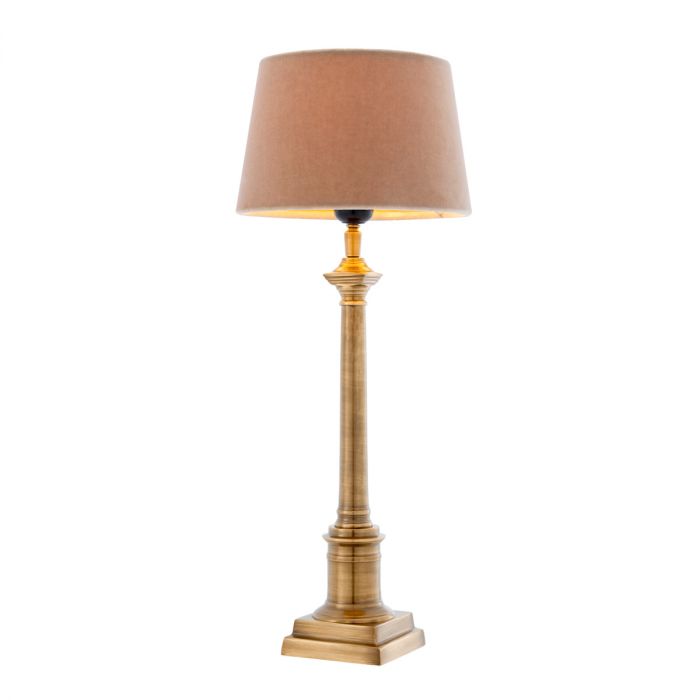 Table Lamp Cologne S antique brass finish incl shade