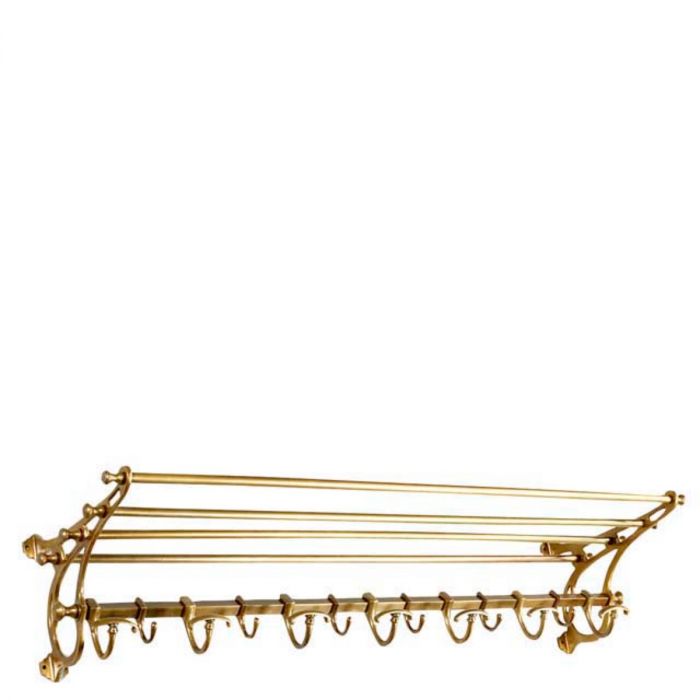 Coatrack Hudson L antique brass finish