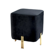 Stool Burnett roche black velvet