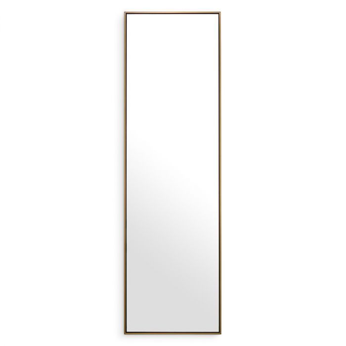 Mirror Redondo L brushed brass finish
