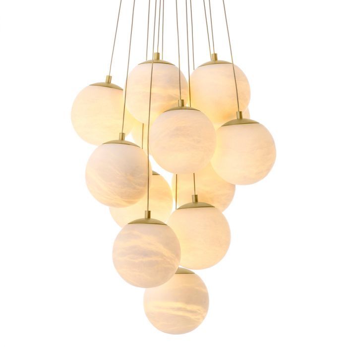 Chandelier Sphinx antique brass finish