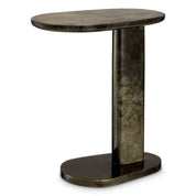 Mesa auxiliar Manuel gris alto brillo
