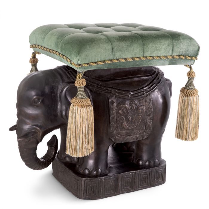 Stool Elephant bronze