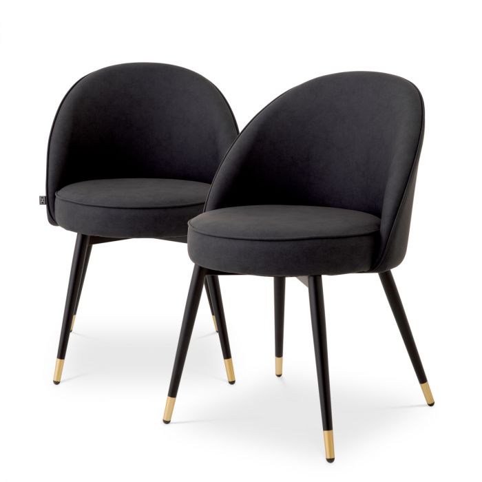 Dining Chair Cooper faux leather grey set of 2