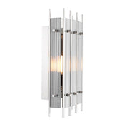 Wall Lamp Sparks S nickel finish smoke glass