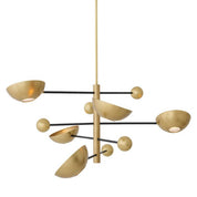 Chandelier Salinas antique brass finish