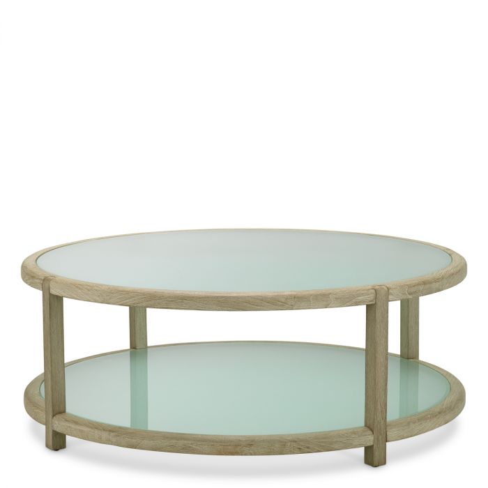 Mesa de centro para exterior Anthony de teca envejecida