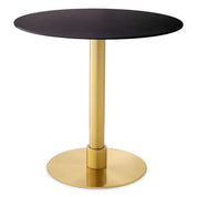 Dining Table Terzo Round brushed brass finish