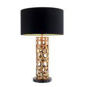 Table Lamp Dix vintage brass finish incl shade