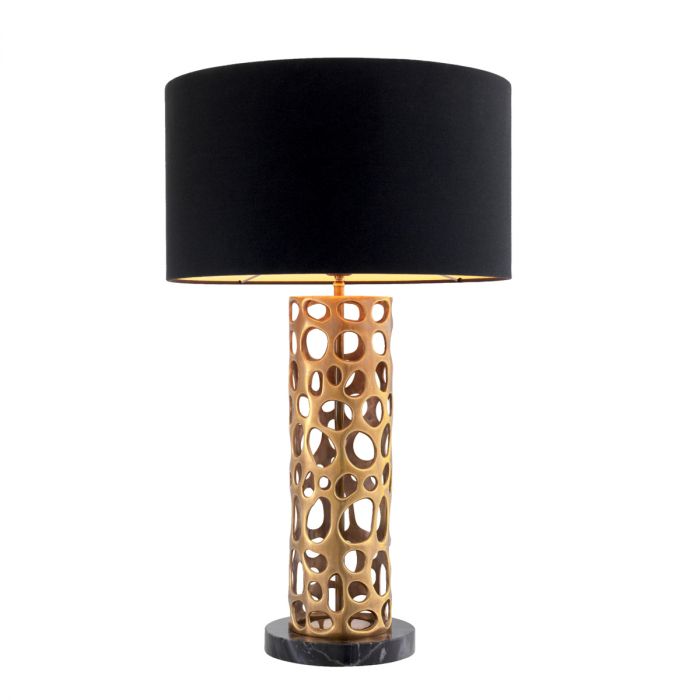 Table Lamp Dix vintage brass finish incl shade