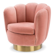 Silla giratoria Mirage savona terciopelo nude