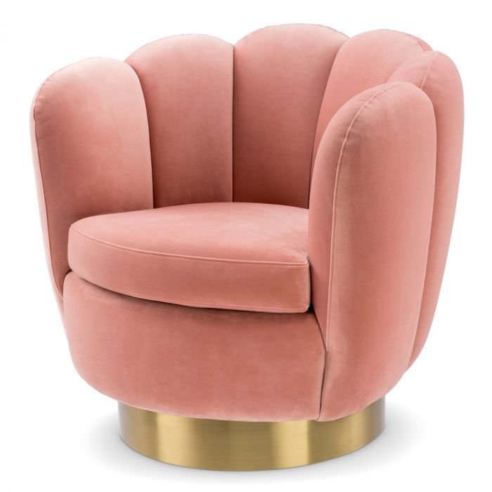 Silla giratoria Mirage savona terciopelo nude