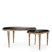 Side Table Livana vintage brass finish set of 2