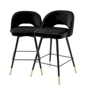 Counter Stool Cliff roche black velvet set of 2
