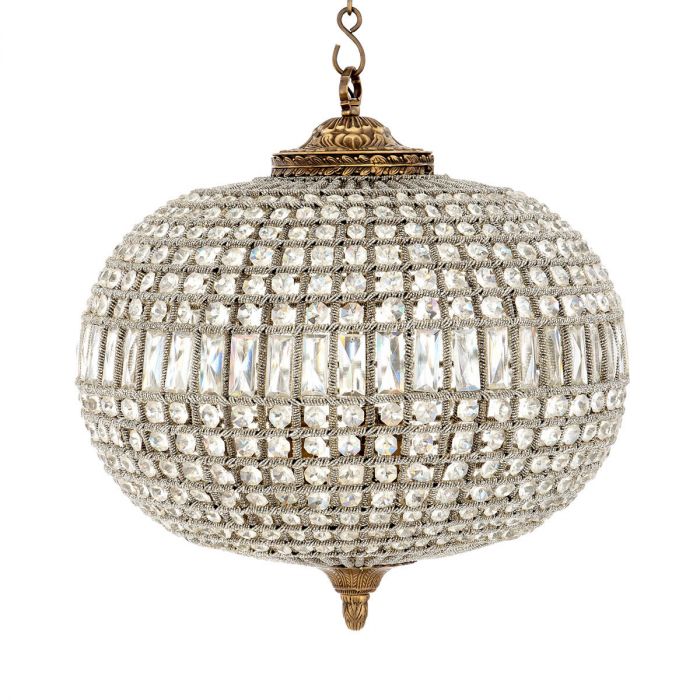 Chandelier Kasbah Oval M antique brass finish