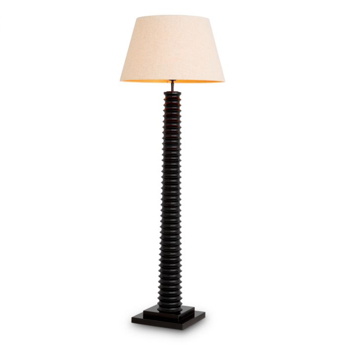 Floor Lamp Callao piano black finish incl shade