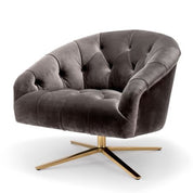 Swivel Chair Gardner savona grey velvet