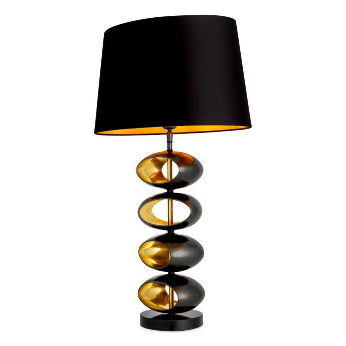 Table Lamp Canzo gunmetal finish incl shade
