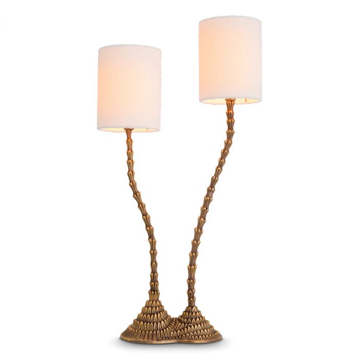 Table Lamp Forenza vintage brass finish incl shades