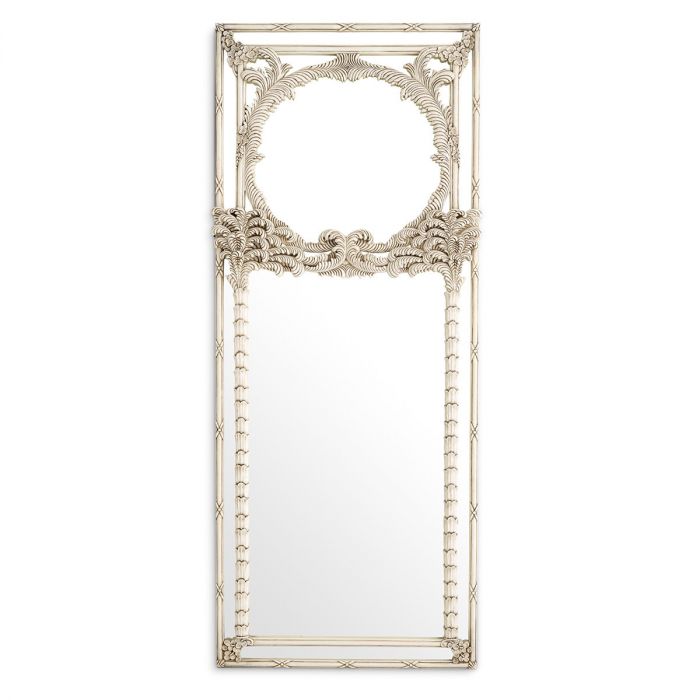 Mirror Le Royal antique white finish